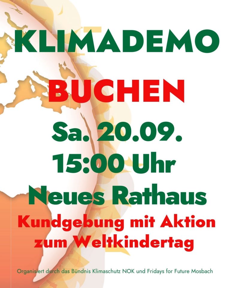 Demo und Aktionen zum Weltkindertag am 20. September in Buchen